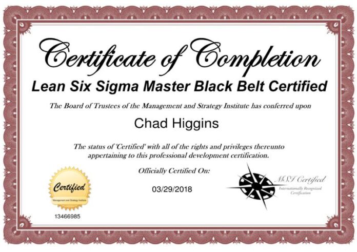 Master Black Belt Certification