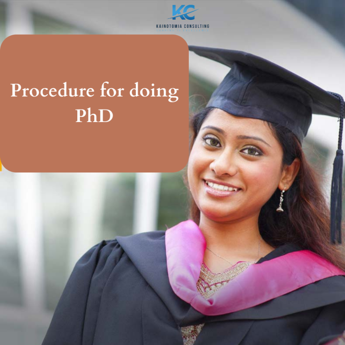 Procedure for doing PhD